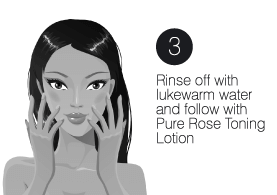 How to use step3 pure rose cleansing milk moisturising face.png